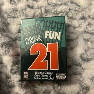 Drink Fun 21 Card Game - Red and Green